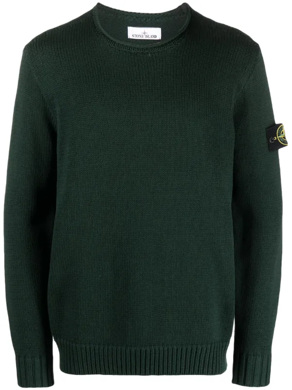 Dark green stone island jumper sale