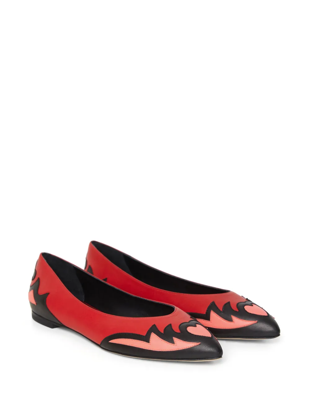 Molly Goddard Miro leren ballerina's - Rood