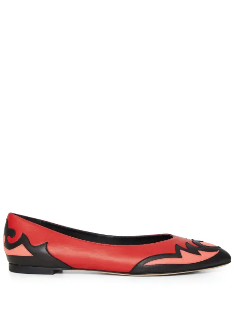 Molly Goddard Miro  leather ballerina shoes