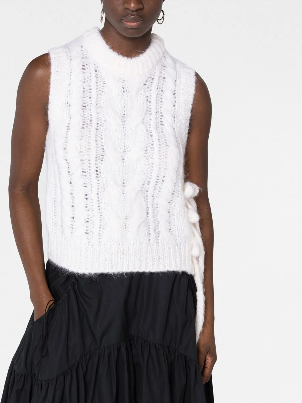 Isa cable-knit vest jumper