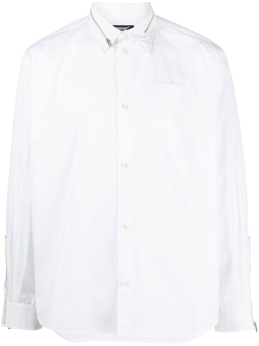 

Undercover zip-detailing cotton shirt - White