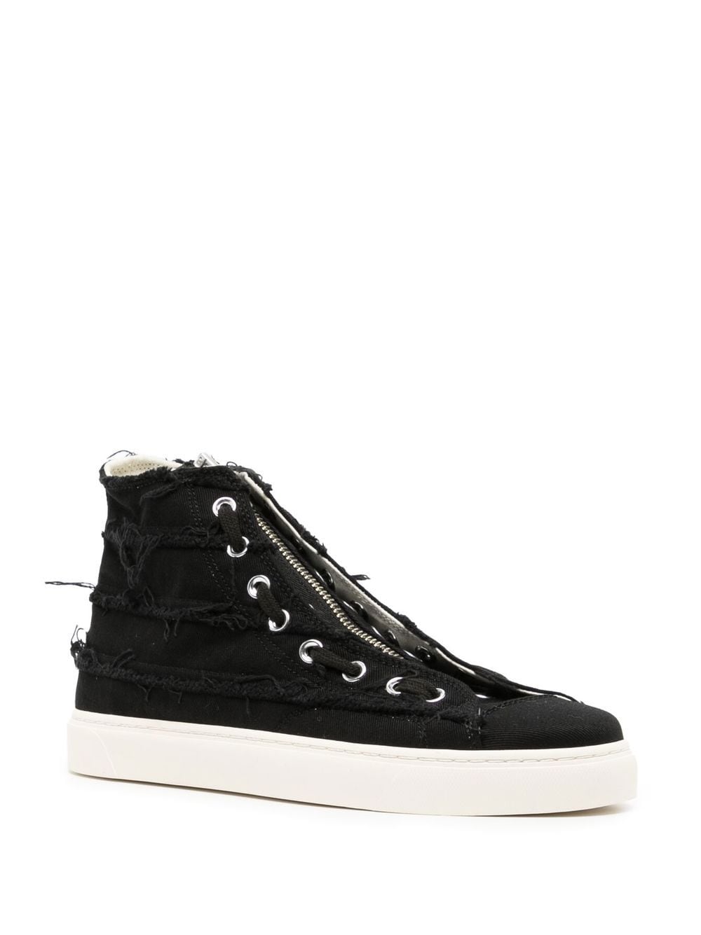 Shop Undercoverism High-top Zippered Sneakers In Black