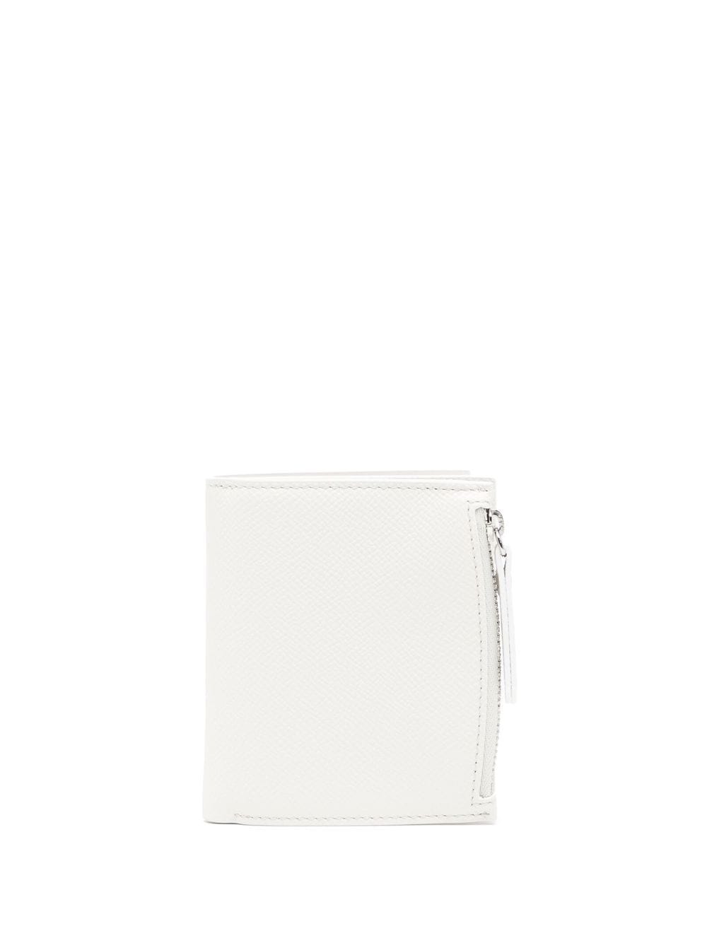 Shop Maison Margiela Four-stitch Leather Wallet In Weiss