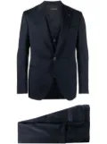 LUIGI BIANCHI MANTOVA single-breasted button three-piece suit - Blue