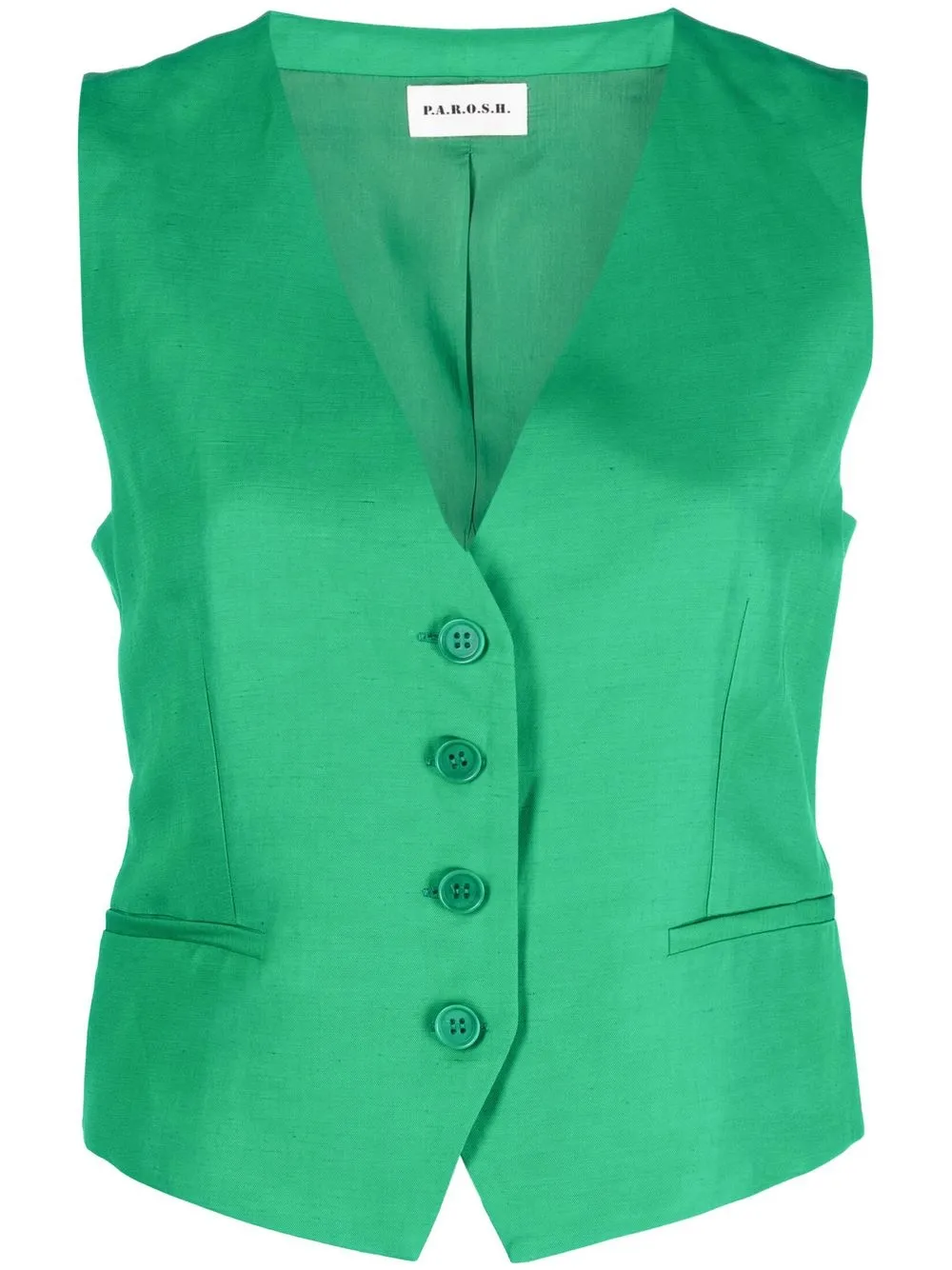 P.a.r.o.s.h V-neck Waistcoat In Grün
