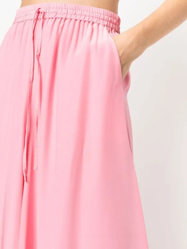 P.A.R.O.S.H. Drawstring Waistband Silk Skirt Farfetch