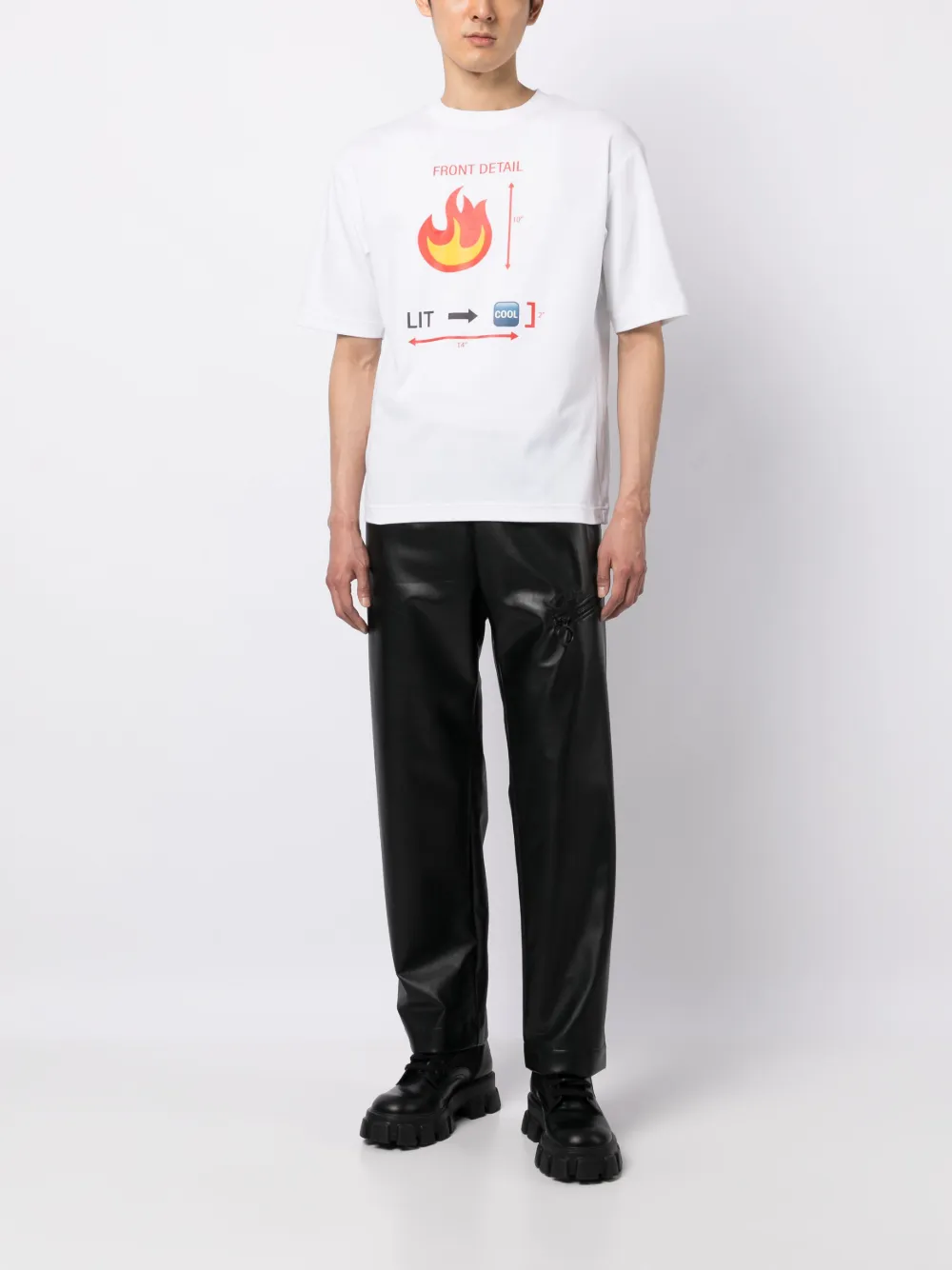 ROMEO HUNTE T-shirt met print - Wit