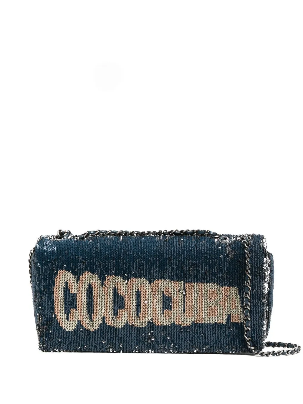 

CHANEL Pre-Owned 2016-2017 sequin-embellished shoulder bag - Blue