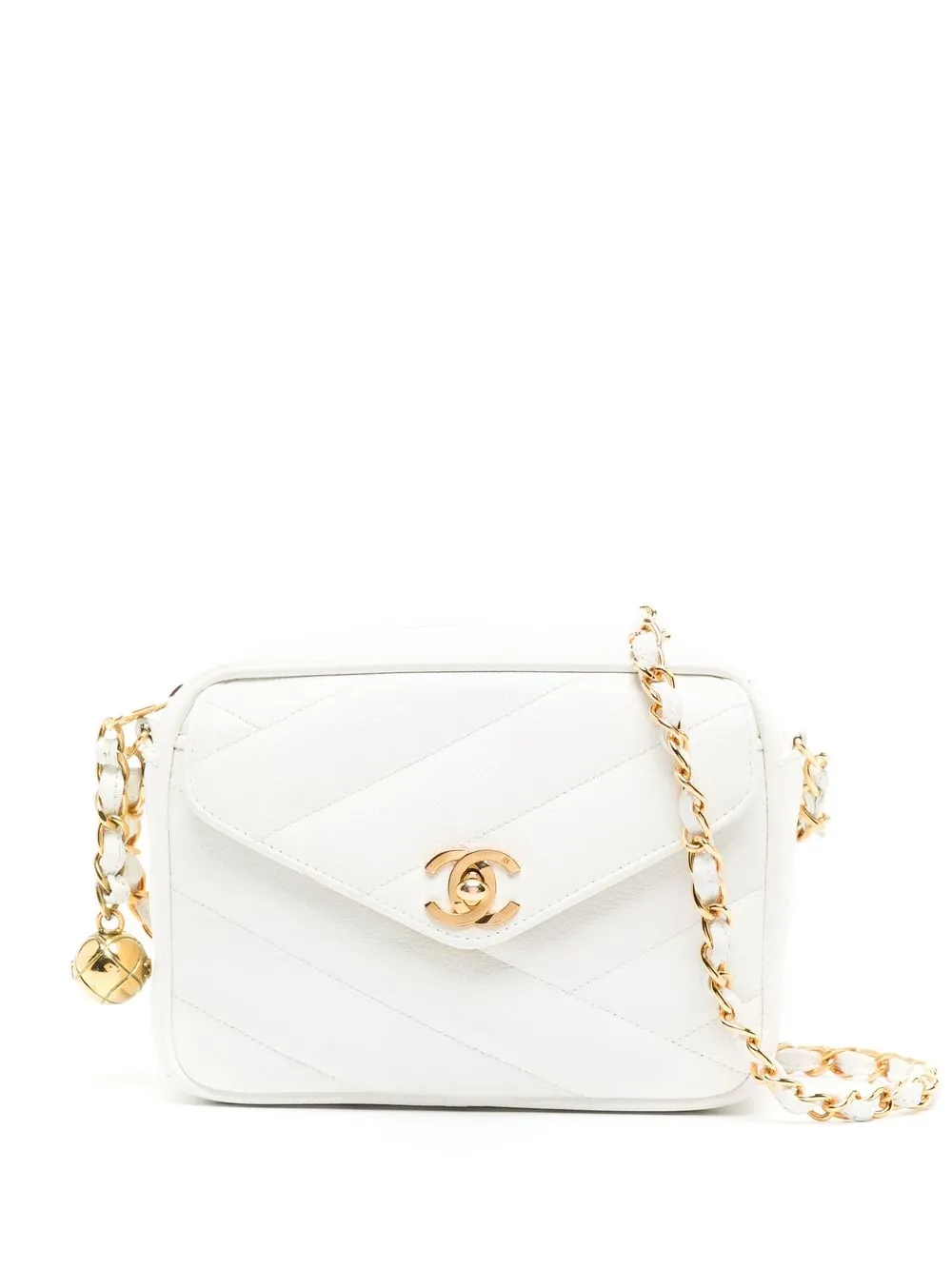 

CHANEL Pre-Owned 1995-1996 Mademoiselle crossbody bag - White