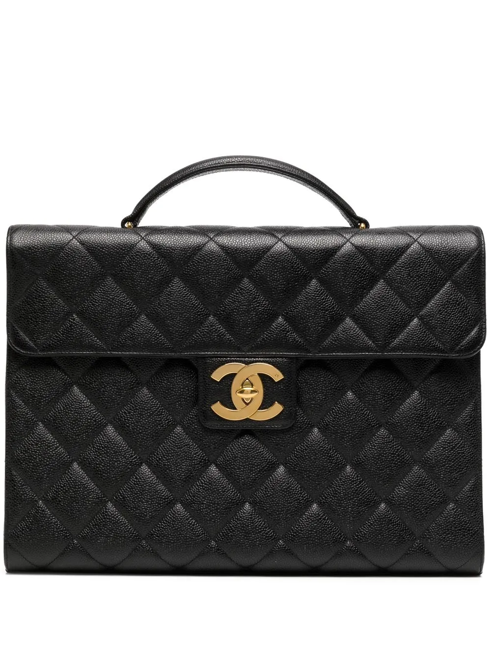 

CHANEL Pre-Owned 1995-1996 CC Turn-lock briefcase - Black