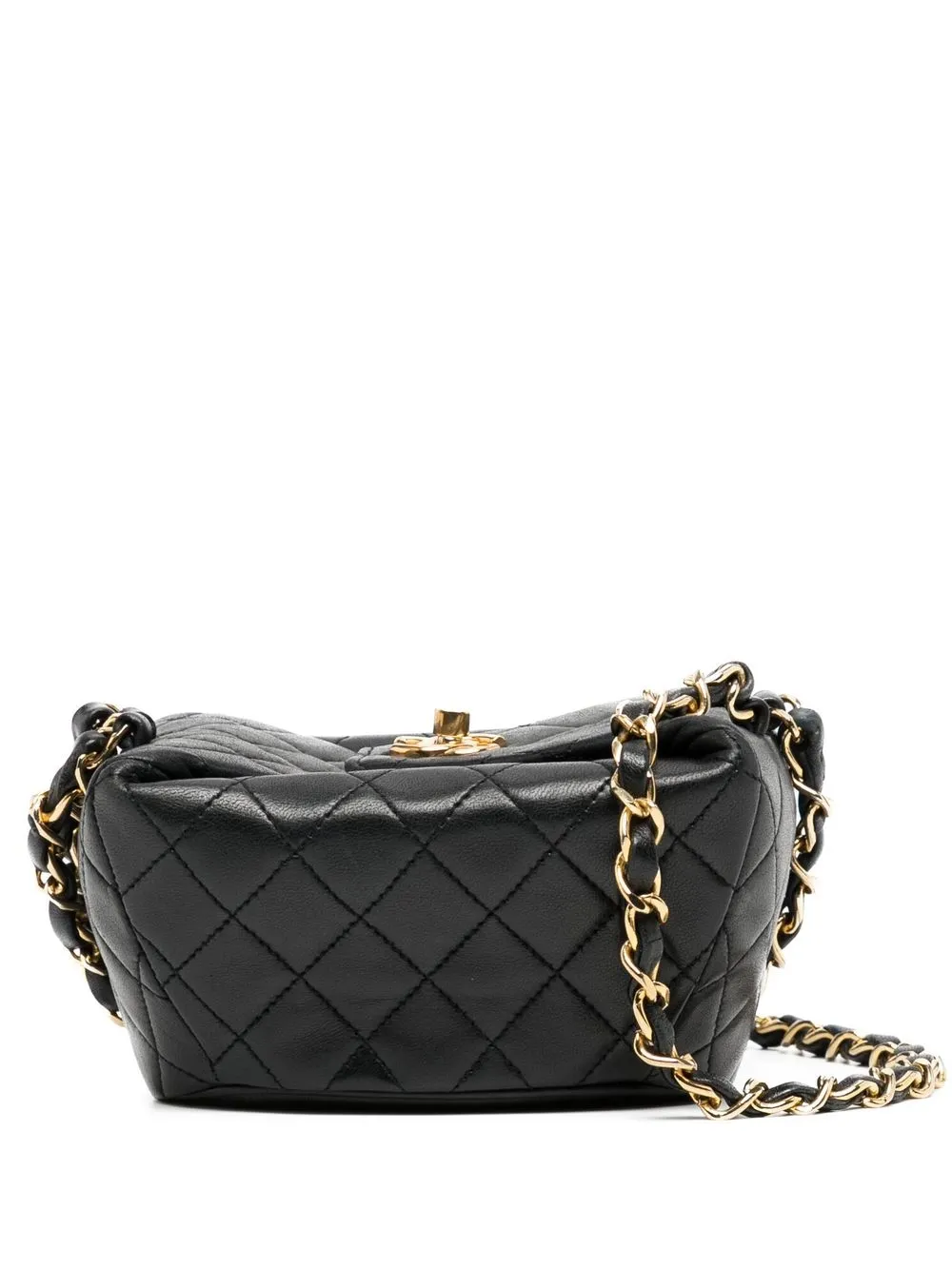 

CHANEL Pre-Owned 1985-1990 mini diamond-quilted shoulder bag - Black