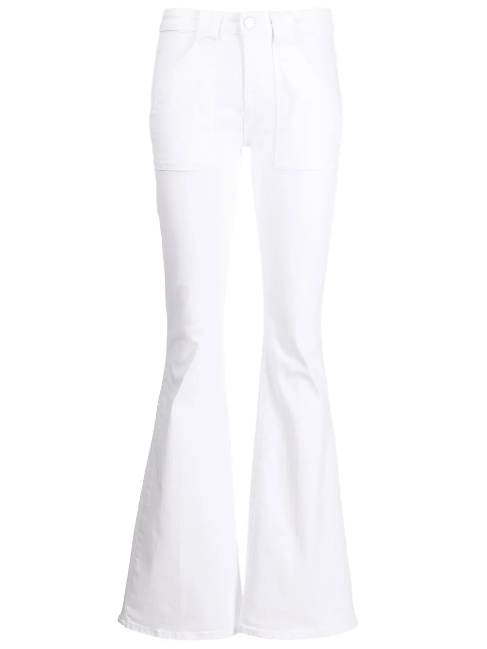 

FRAME high-waisted flared trousers - White