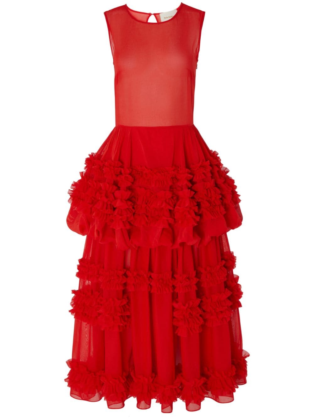MOLLY GODDARD DOLORES RUFFLED TIERED DRESS
