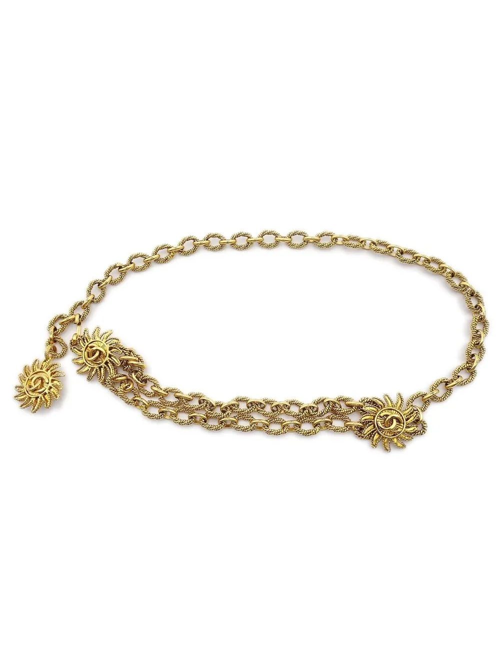 

CHANEL Pre-Owned 1994 sun chain belt - Gold