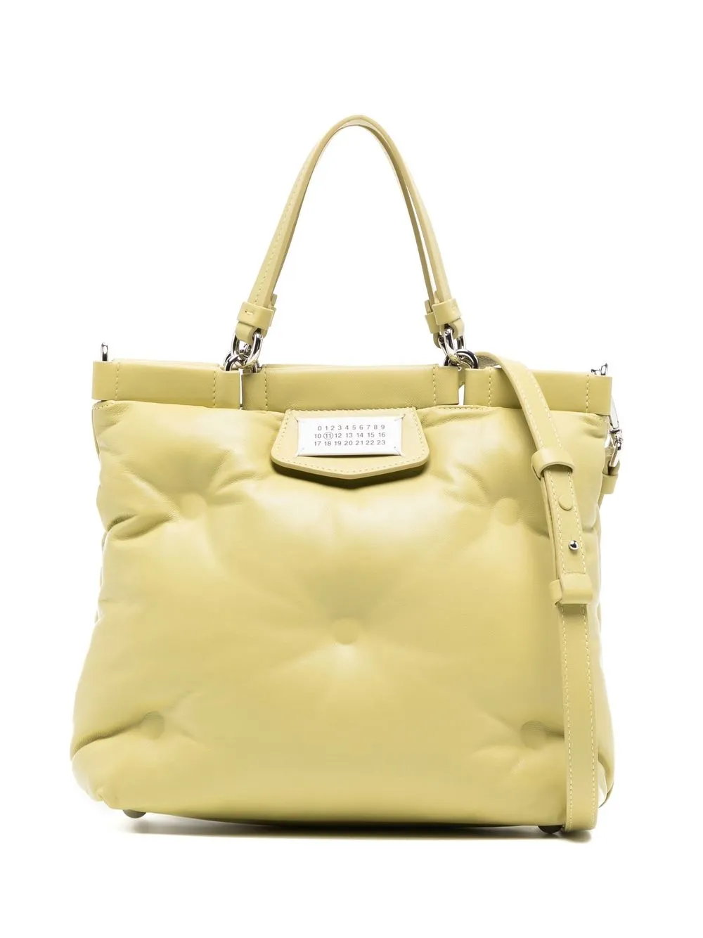 

Maison Margiela logo-patch quilted tote bag - Yellow