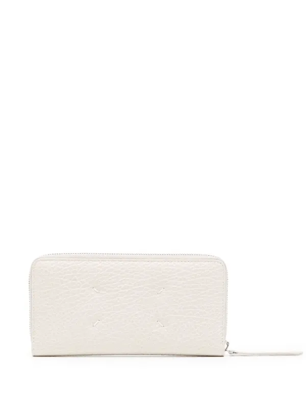 Maison Margiela four-stitch zip-around Wallet | White | FARFETCH TW