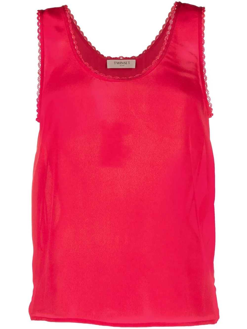 

TWINSET logo-plaque tank top - Red