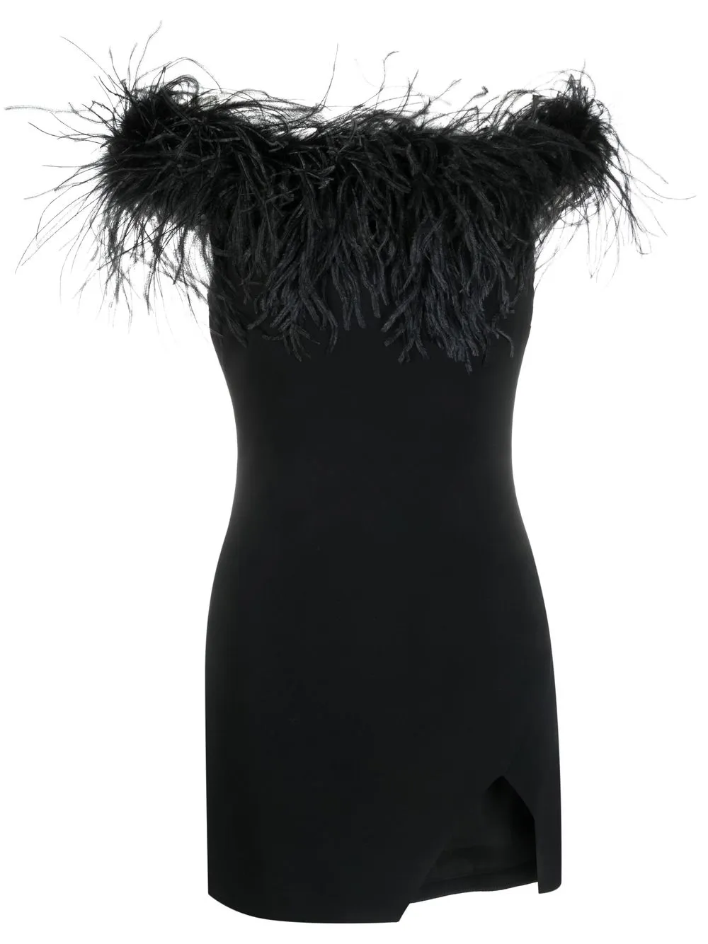 

Giuseppe Di Morabito feather-trim off-shoulder minidress - Black