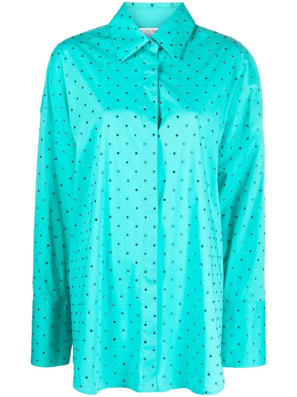 

Giuseppe Di Morabito crystal-embellished long-sleeve shirt - Blue