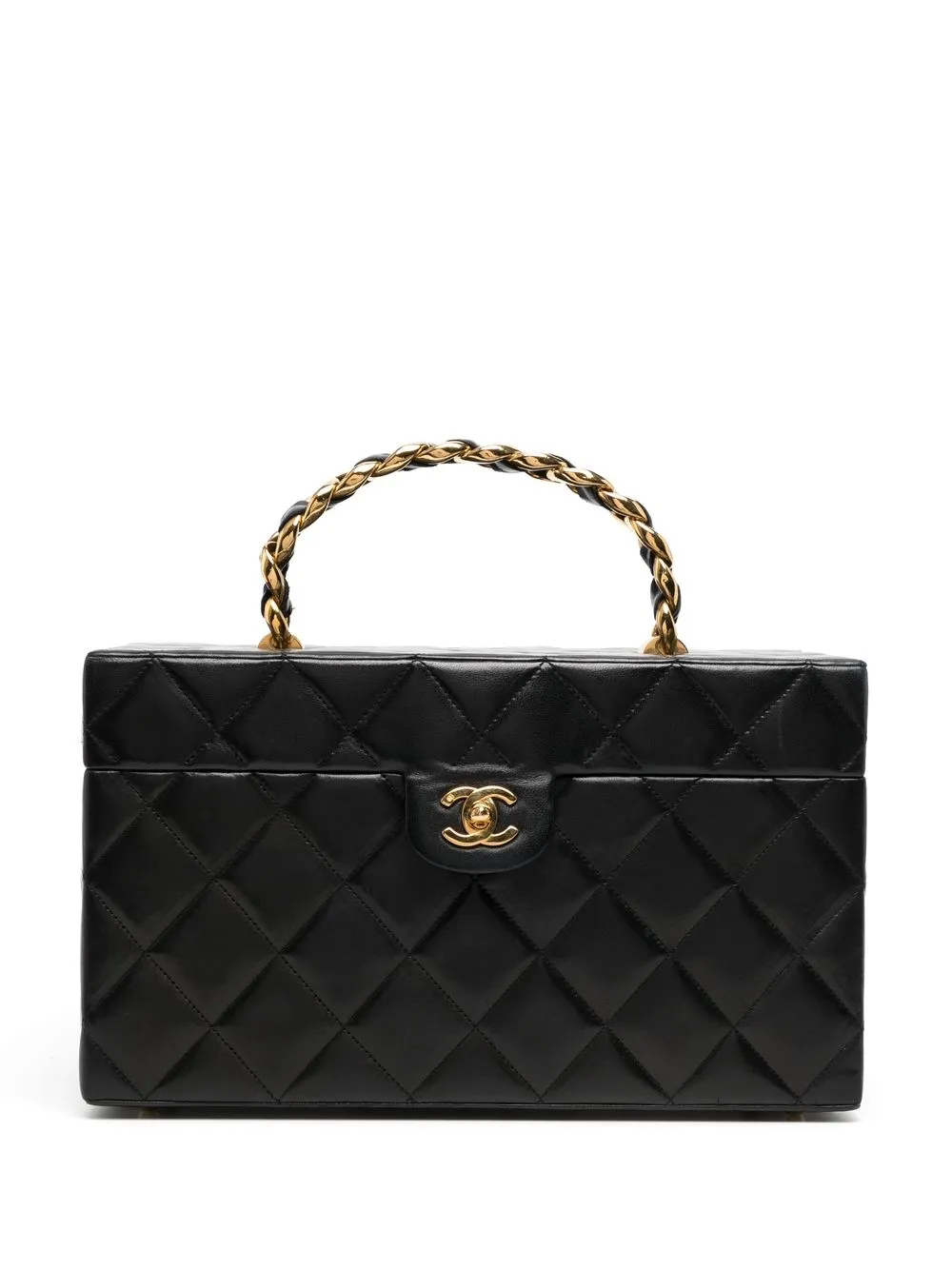 

CHANEL Pre-Owned 1992-1994 diamond-quilted vanity handbag - Black