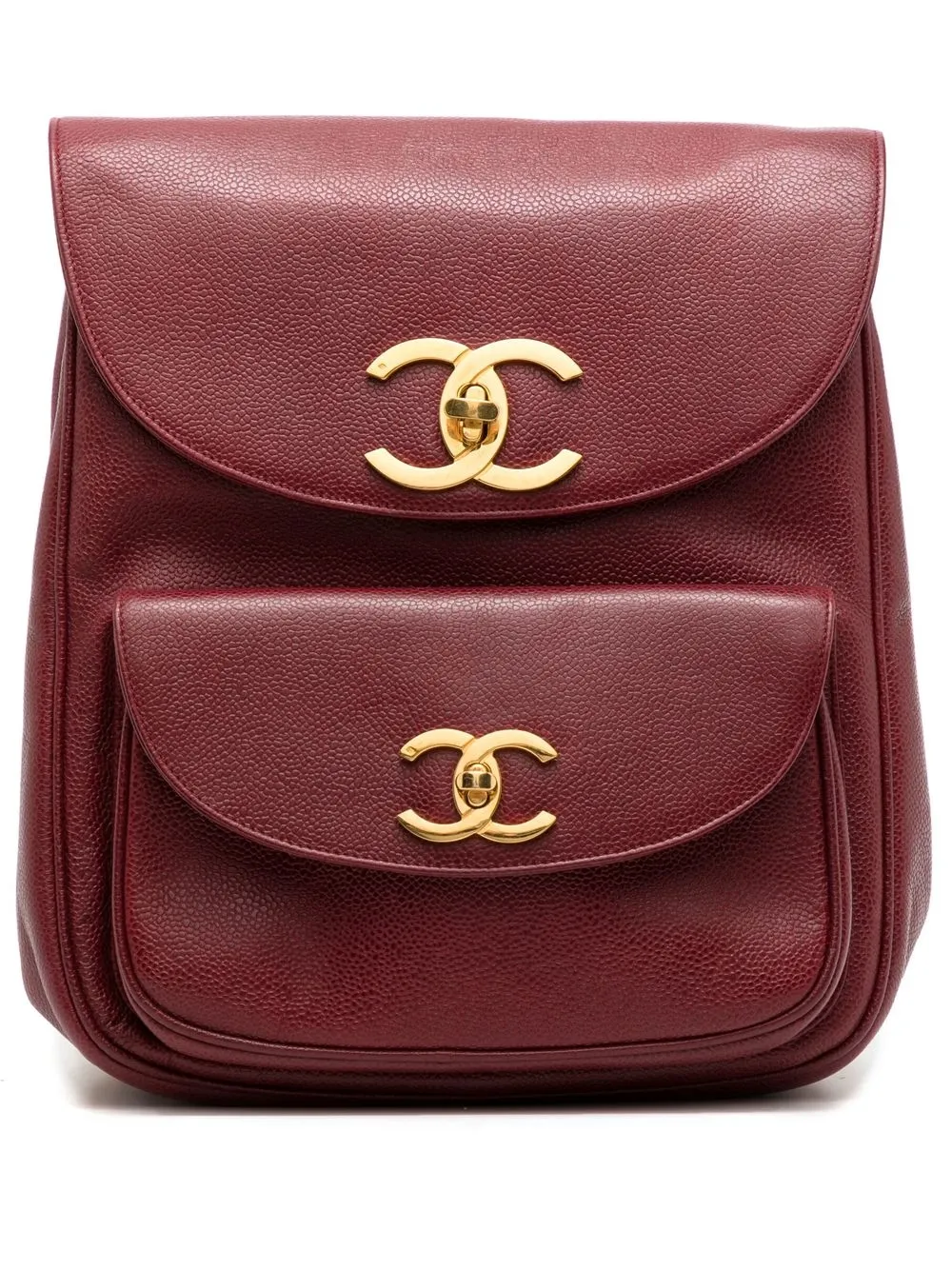 

CHANEL Pre-Owned 1995-1996 CC Turn-lock backpack - Red