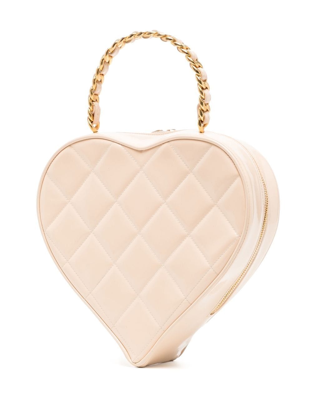 Pre-owned 1995-1996 Cc Heart-shaped Vanity Bag In Pink
