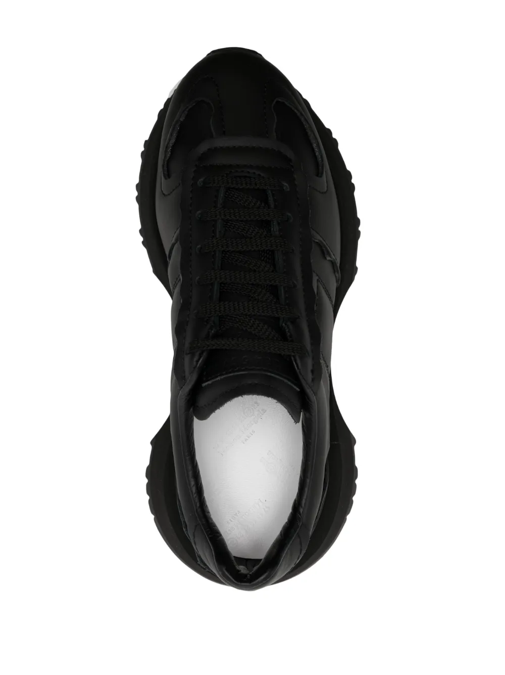 Maison Margiela Seam-detail Low-top Sneakers In Schwarz