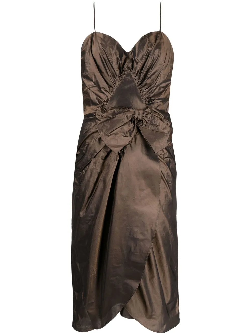 

Maison Margiela ruched-detail dress - Brown