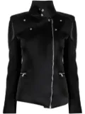 ROMEO HUNTE zip-up leather jacket - Black