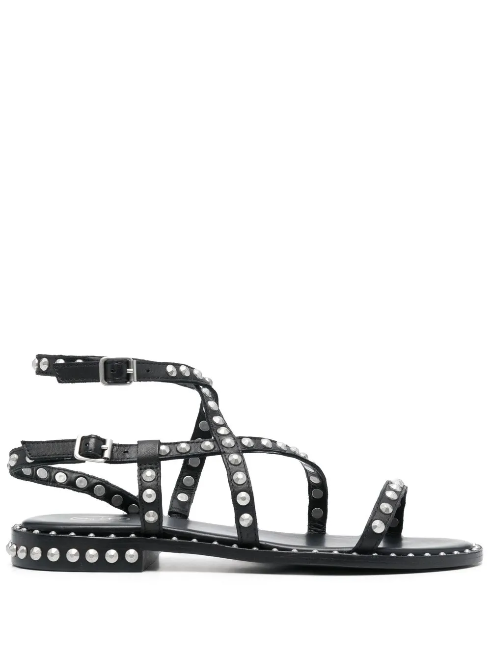 

Ash stud-embellished leather sandals - Black