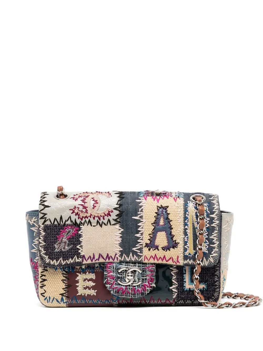 

CHANEL Pre-Owned 2012-2013 patchwork shoulder bag - Multicolour