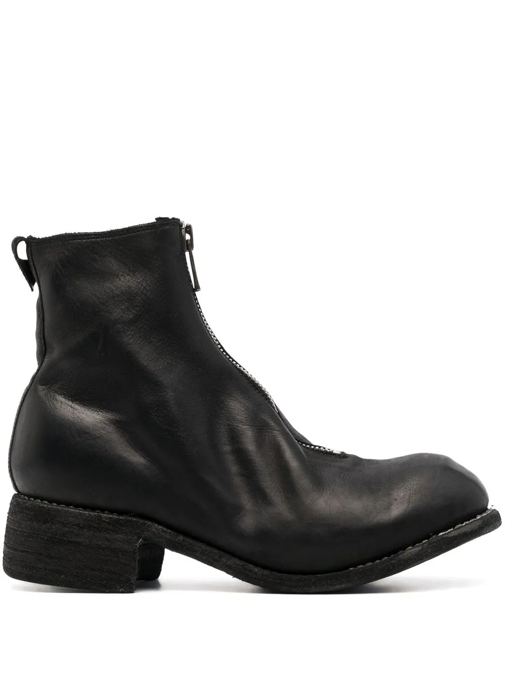 

Guidi front-zip 50mm leather boots - Black