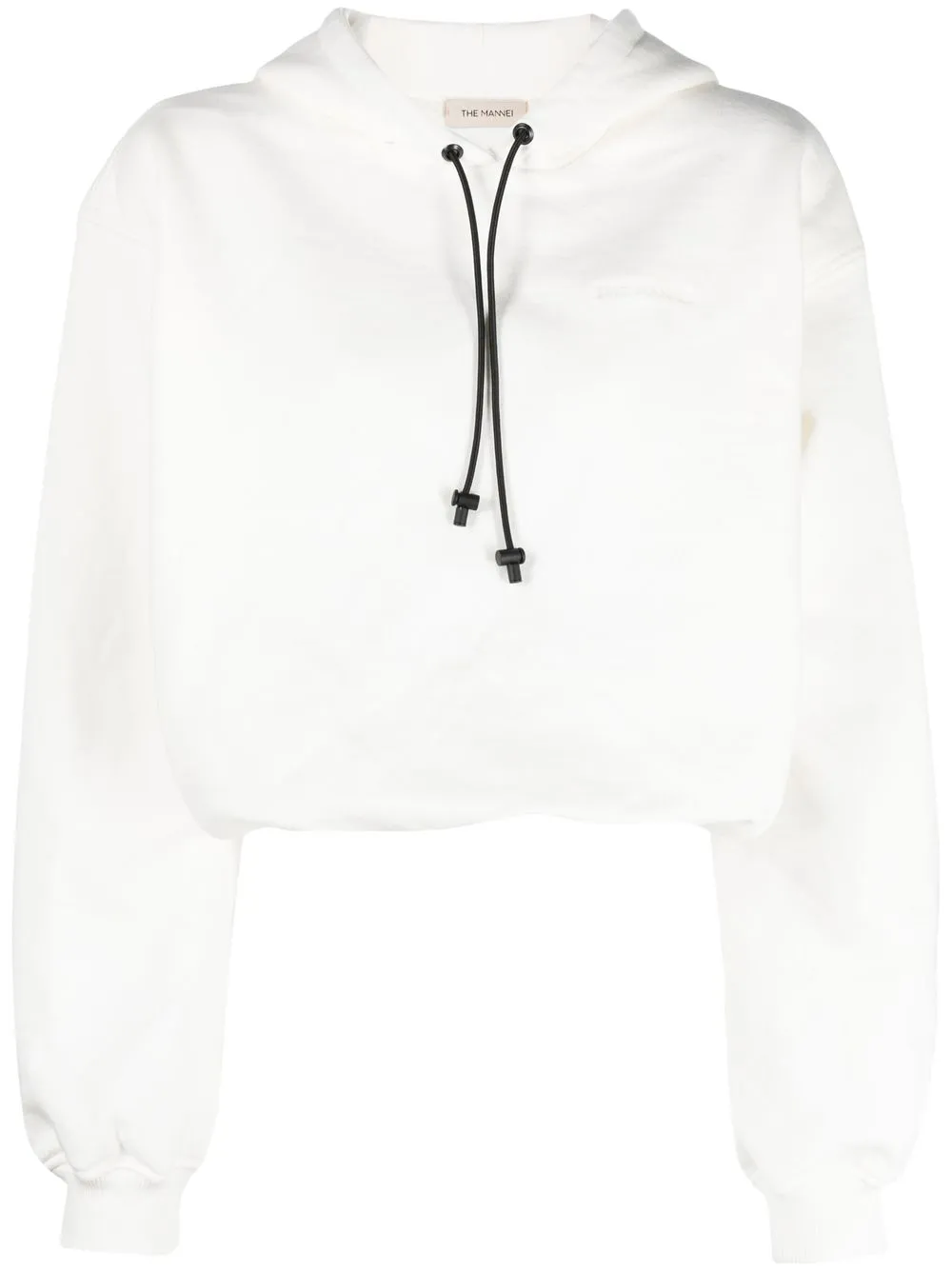 

The Mannei cropped cotton hoodie - White