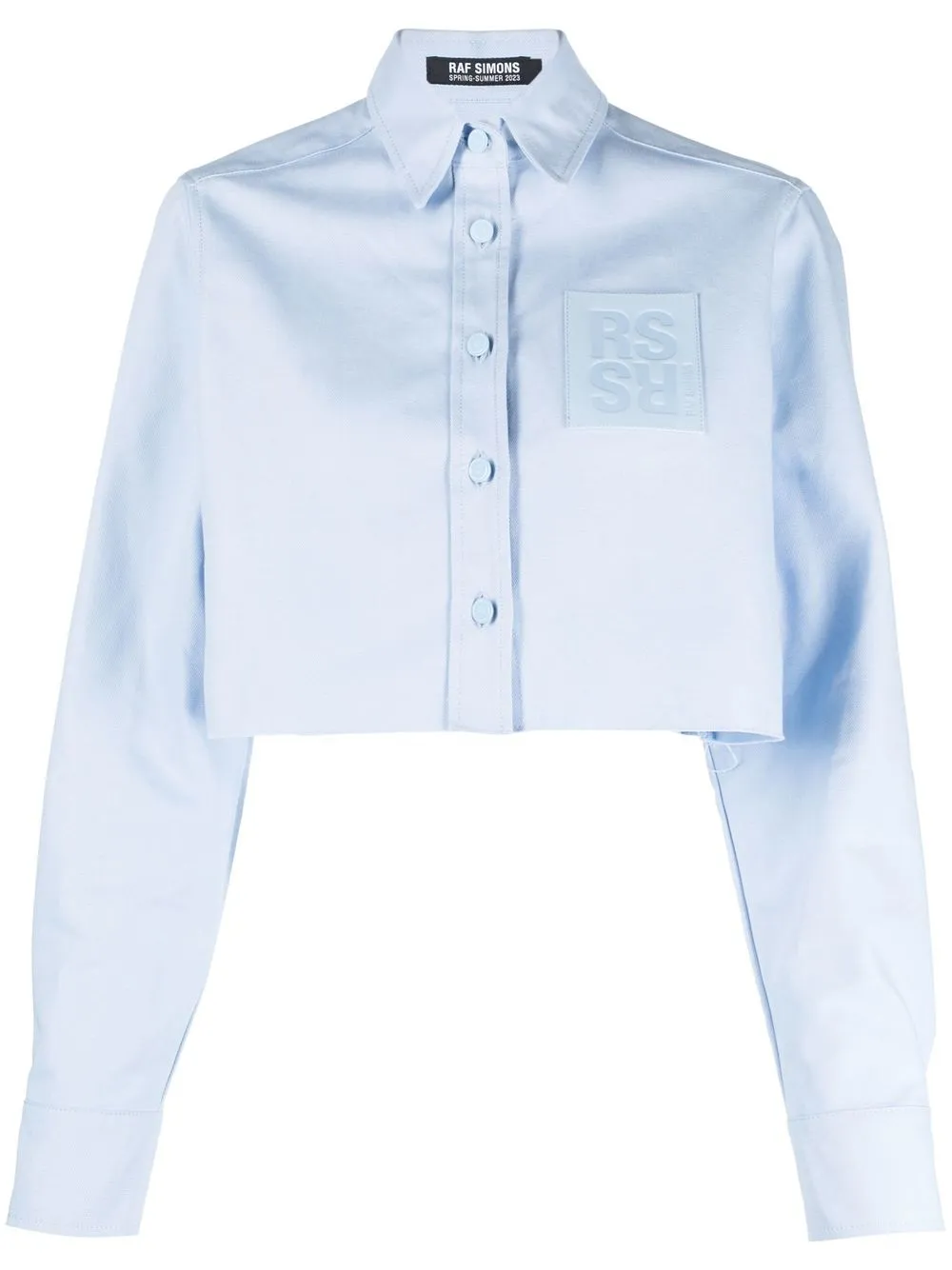 

Raf Simons cropped cotton shirt - Blue