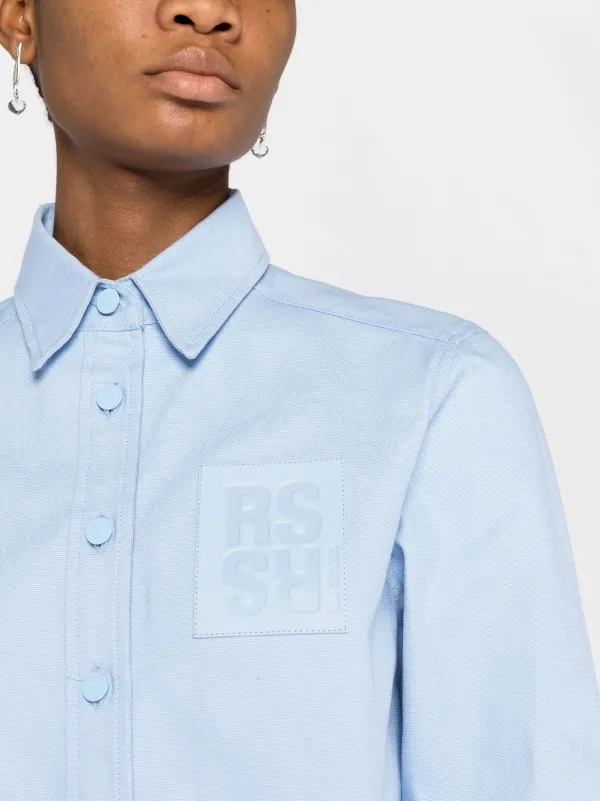 Raf Simons クロップド シャツ | ブルー | FARFETCH JP