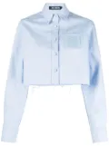 Raf Simons cropped cotton shirt - Blue