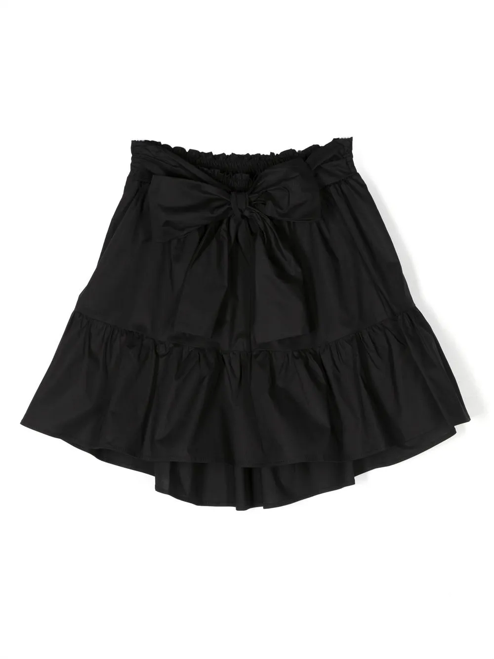 

Miss Blumarine logo-print ruffled skirt - Black