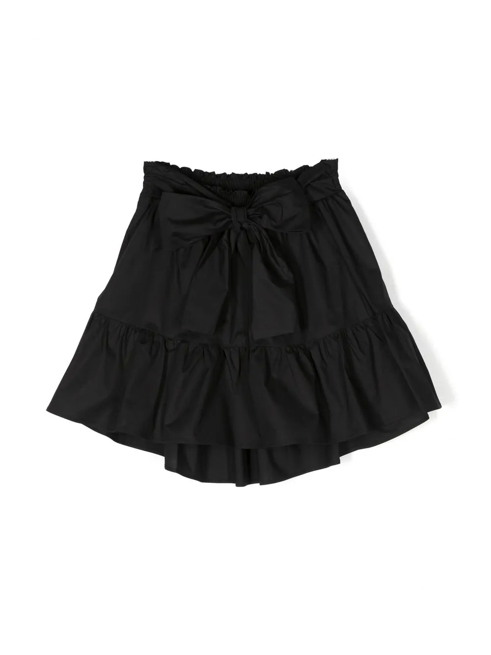 

Miss Blumarine falda con volantes y logo estampado - Negro