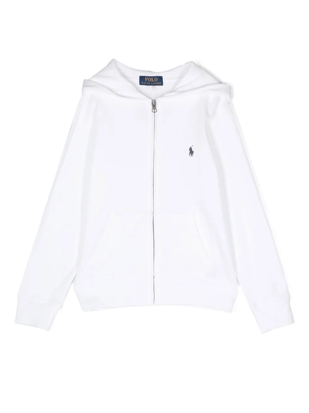 

Ralph Lauren Kids embroidered-pony detail hoodie - White