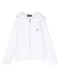 POLO RALPH LAUREN KIDS embroidered-pony detail hoodie - White