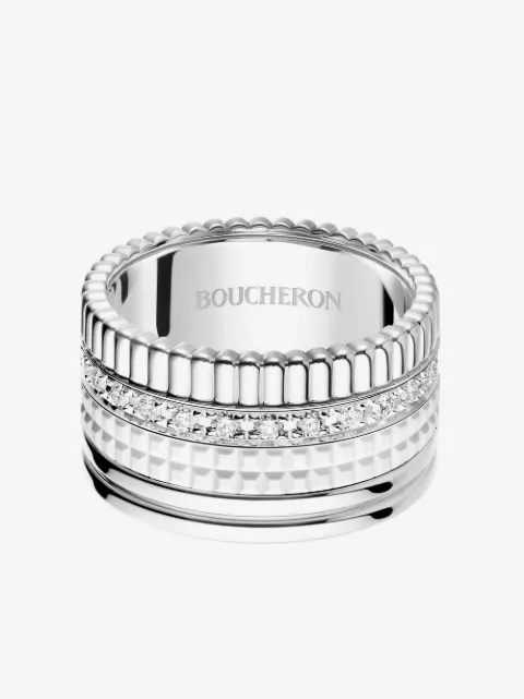 Boucheron 18kt white gold Quatre Double White Edition diamond ring