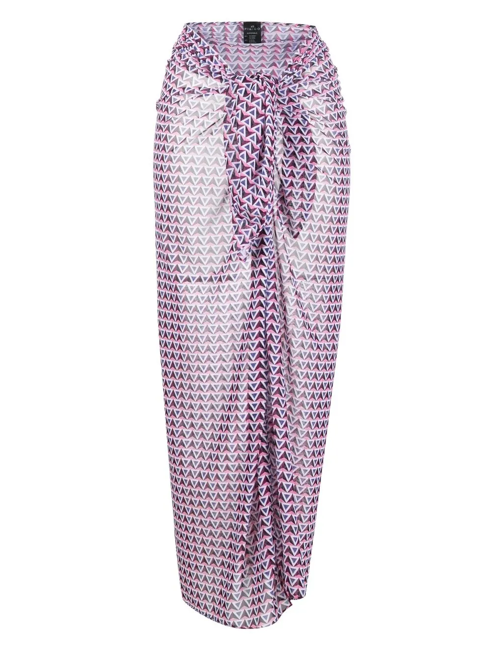 

Fisico geometric-pattern print sarong - Pink