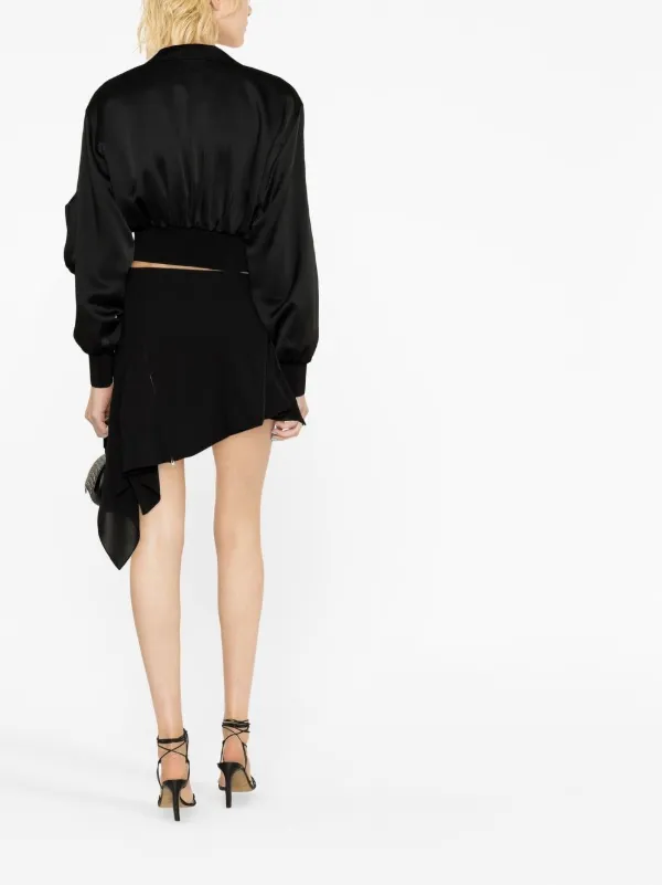 Mugler ドレープ ミニスカート | ブラック | FARFETCH JP