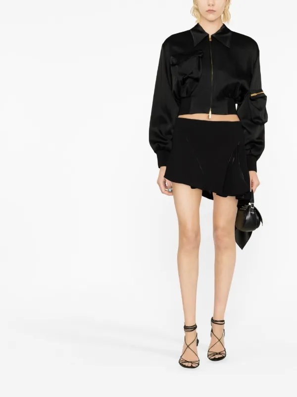 Mugler ドレープ ミニスカート | ブラック | FARFETCH JP