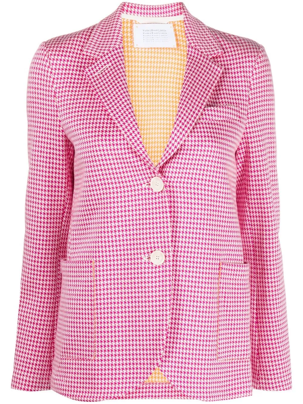 

Harris Wharf London houndstooth-check blazer - Pink