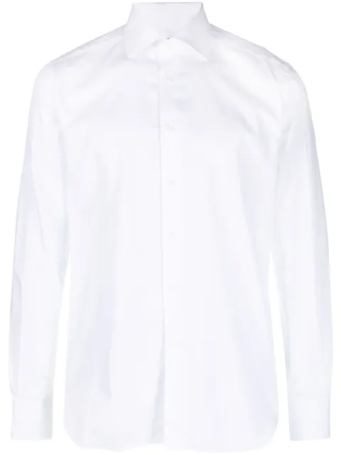 Corneliani chemise en coton à manches longues