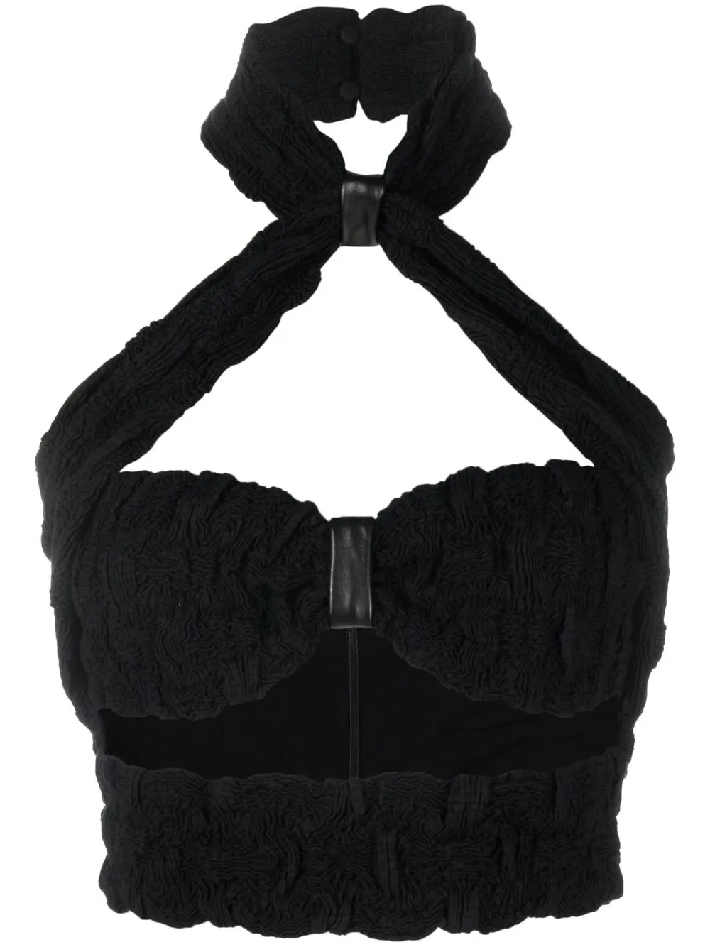 

The Mannei top con cuello halter - Negro