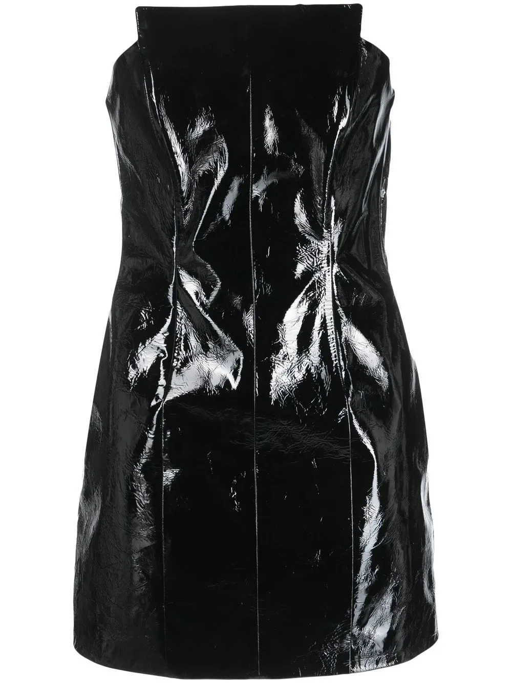 

The Mannei Vigo patent-leather minidress - Black