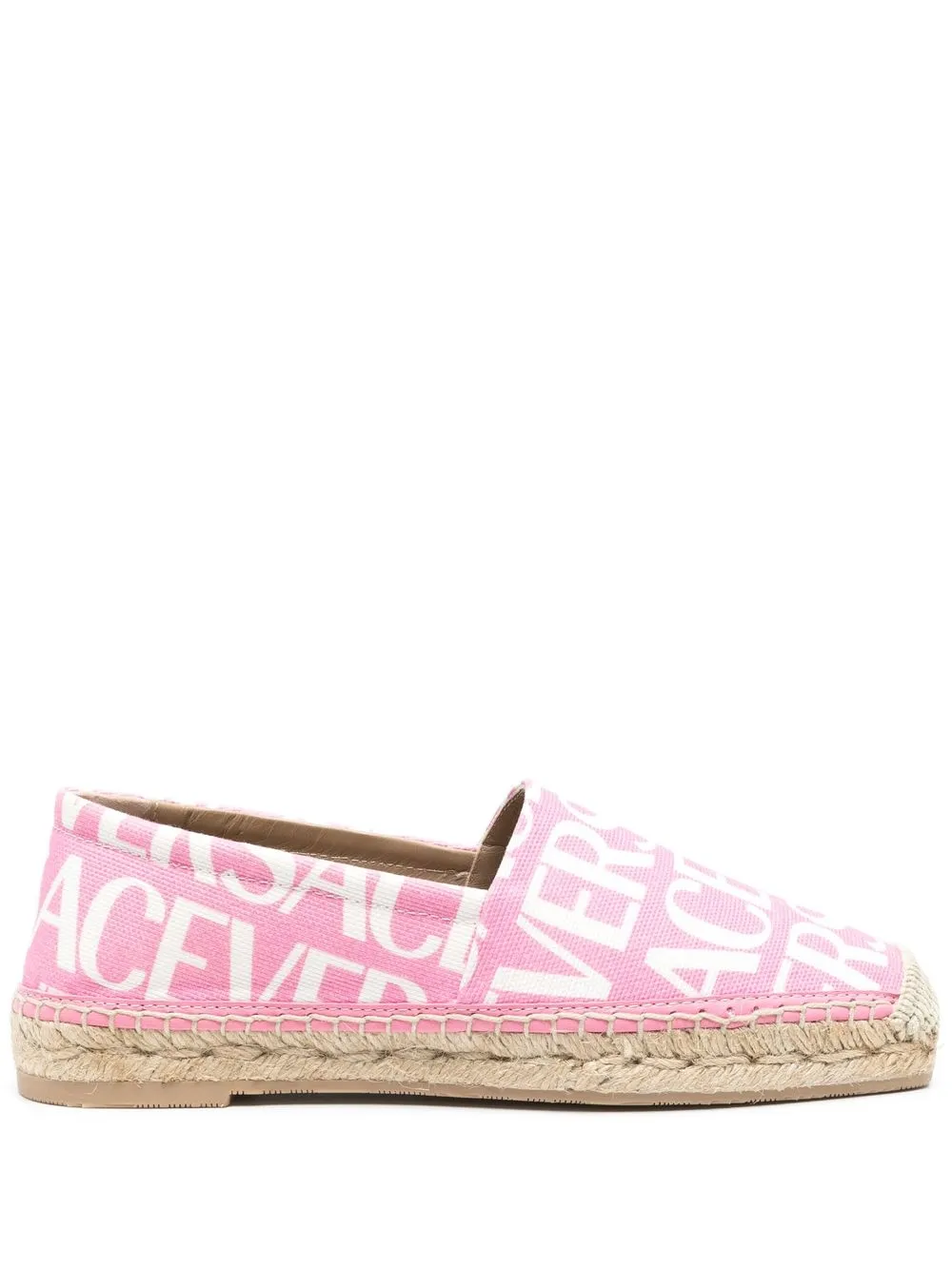 

Versace alpargatas con logo estampado - Rosado