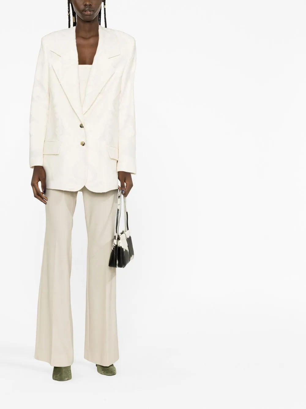 The Mannei Blazer met enkele rij knopen - Beige